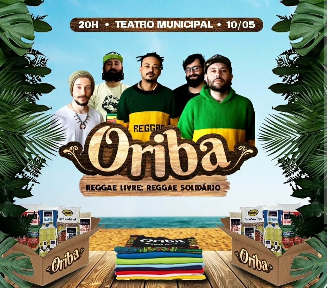 Banda de Reggae "Oriba" fará show solidário no Teatro Municipal