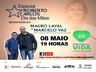 Teatro Municipal apresentará 'Especial Roberto Carlos - Dia das Mães'