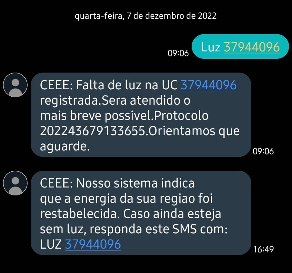 Prints de solicitação