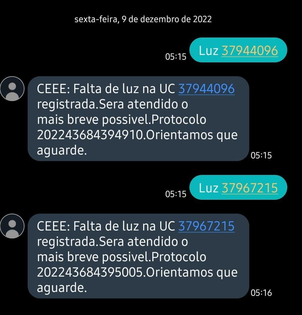 Prints de solicitação
